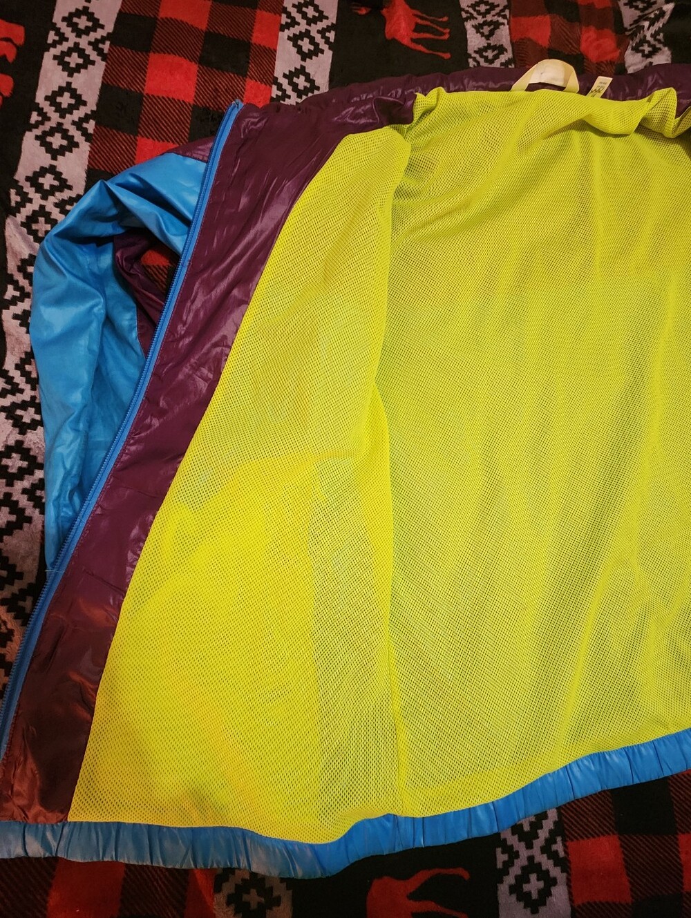 Y2K Adidas Originals Colorblock Windbreaker Jacket Mens M Burgundy Blue - Picture 12 of 16